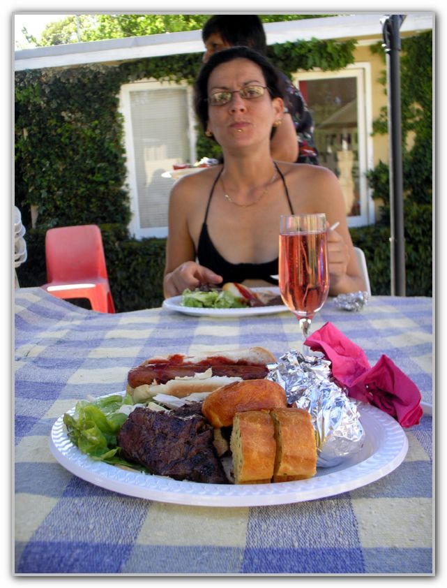 LJ with Xmas Dinner Aussie Style Xmas Day 2006